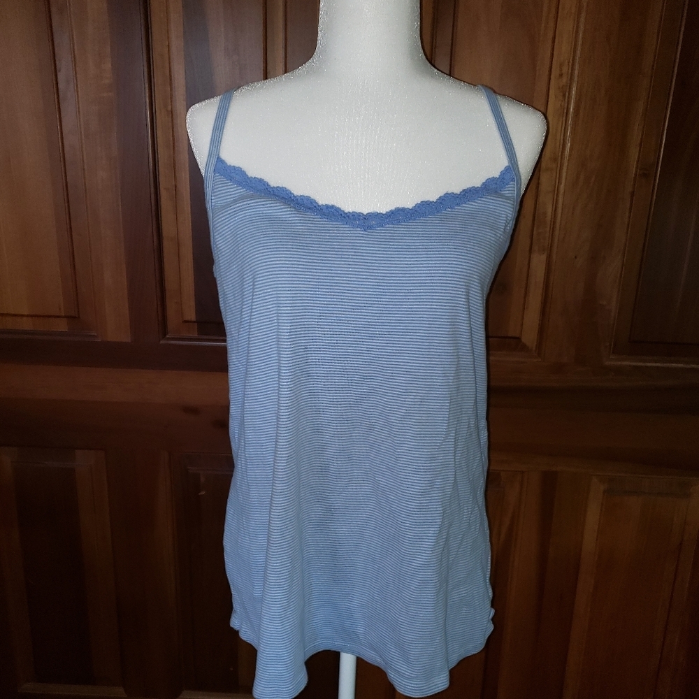 Motherhood Maternity tank top sz M blue and white Shirt